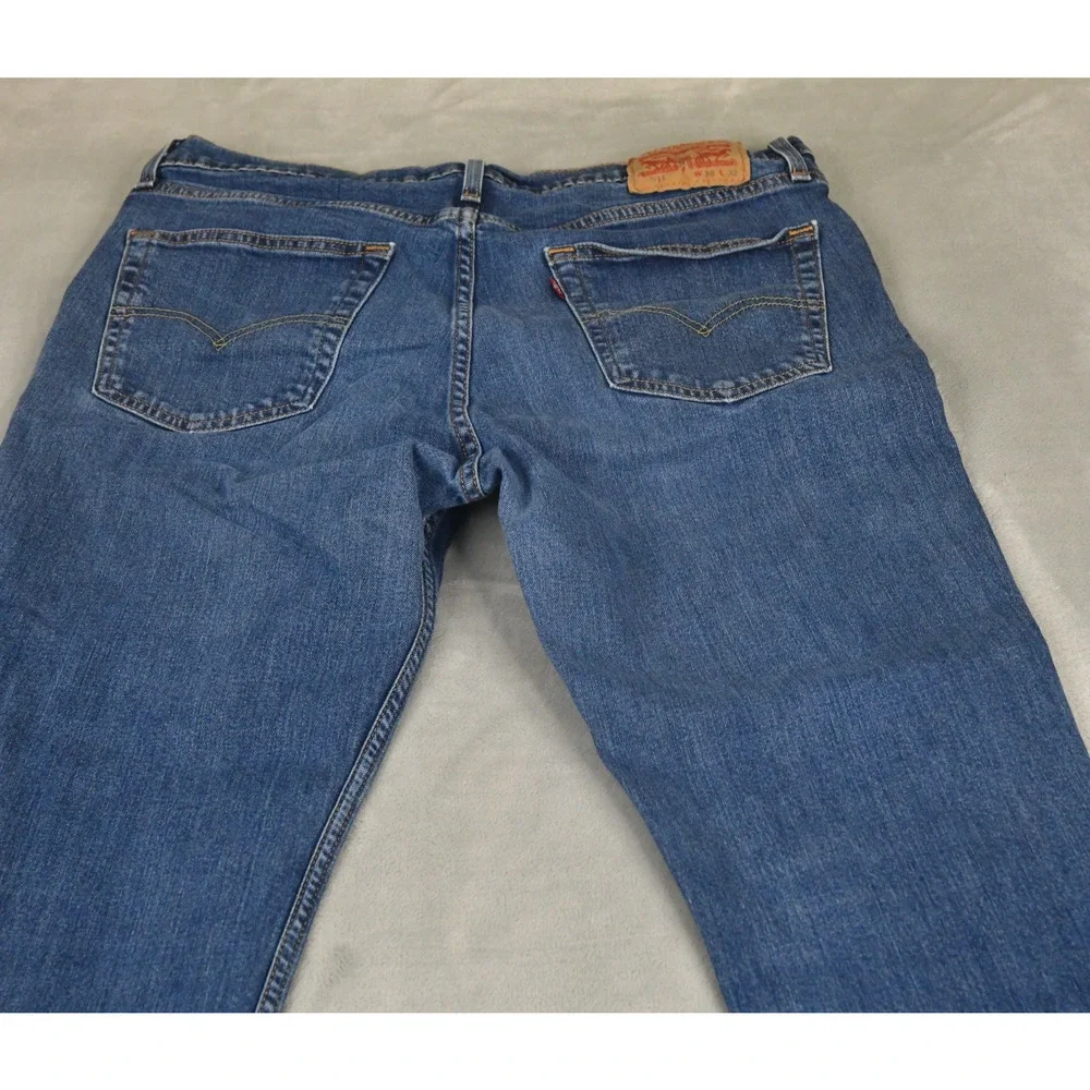 Levis Jeans 511 Mens 36x32 (34x30) Slim Fit Blue Denim Outdoor Hiking Work